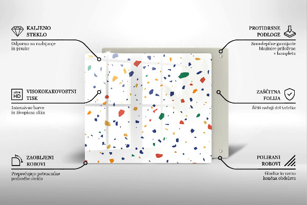 Sklo za varnou desku Barevná kamenina