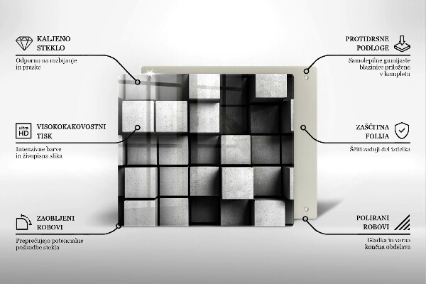 Sklo za varnou desku 3d geometrie pozadí