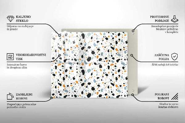 Sklo za varnou desku Dekorativní kamenina