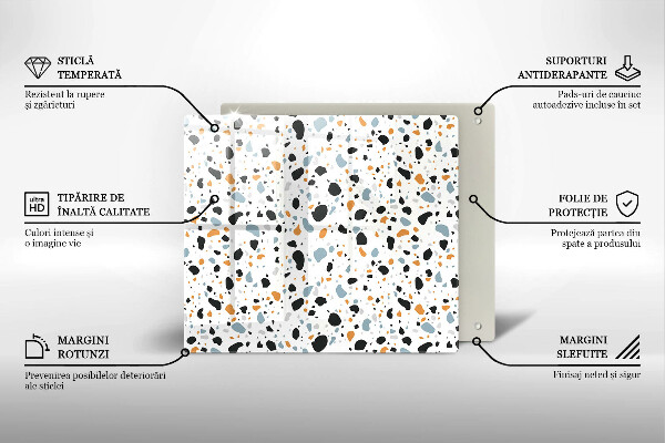 Sklo za varnou desku Dekorativní kamenina