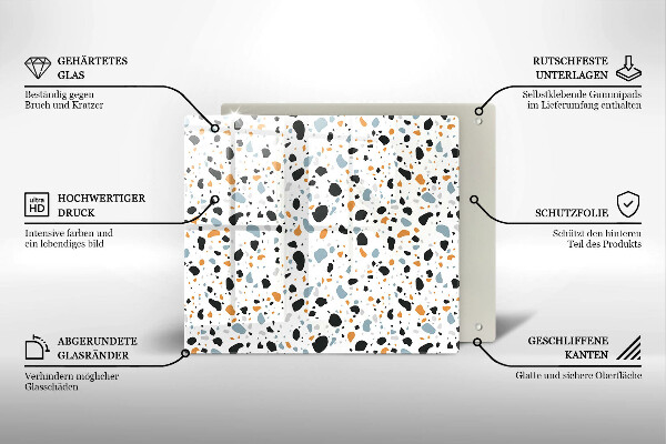 Sklo za varnou desku Dekorativní kamenina