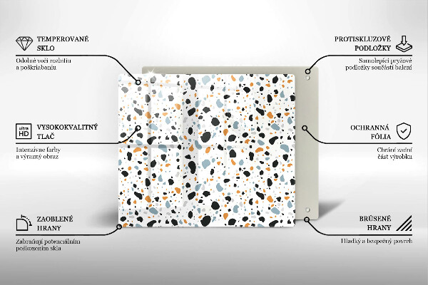 Sklo za varnou desku Dekorativní kamenina