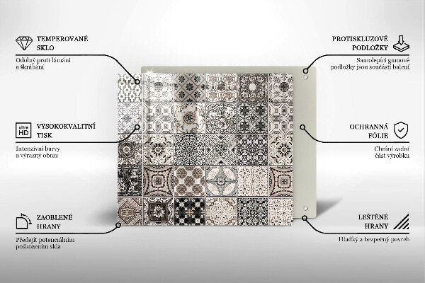 Sklo za varnou desku Dekorativní dlaždice