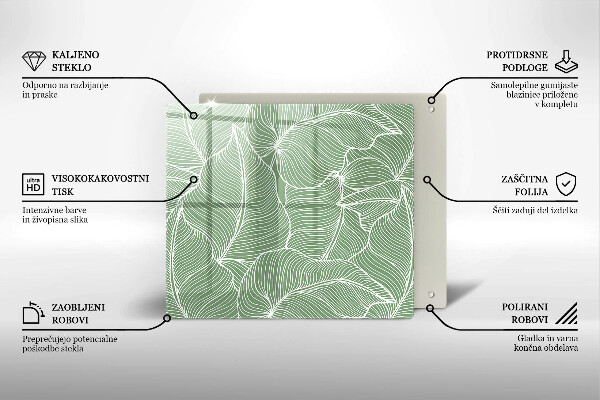 Sklo za varnou desku Lineární listy