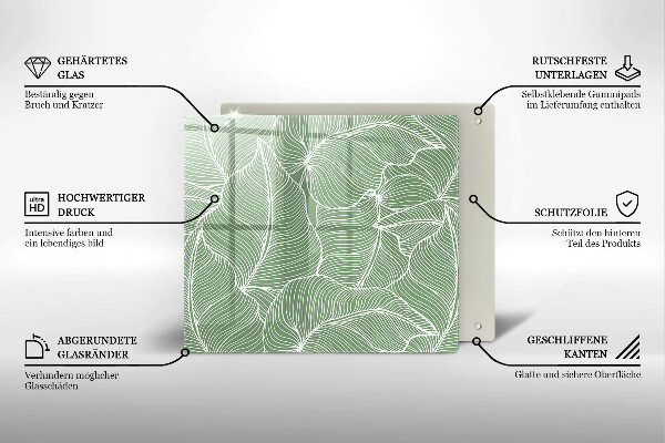 Sklo za varnou desku Lineární listy