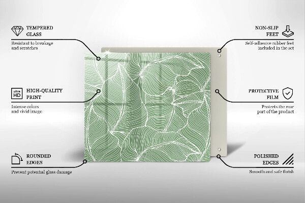 Sklo za varnou desku Lineární listy