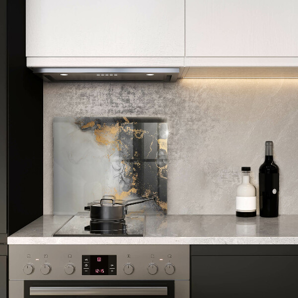 Sklo za varnou desku Abstrakce se zlatem