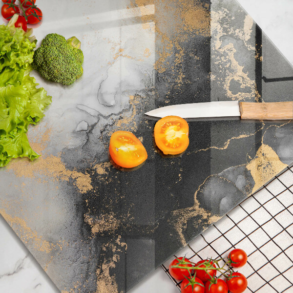 Sklo za varnou desku Abstrakce se zlatem