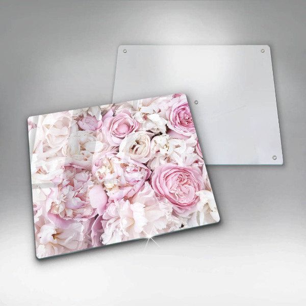 Sklo za varnou desku Pivoňková kytice