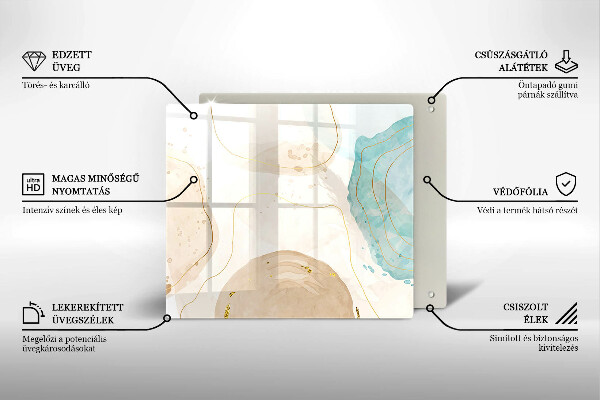 Sklo za varnou desku Světlé boho tvary