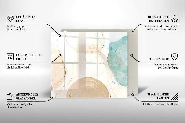 Sklo za varnou desku Světlé boho tvary