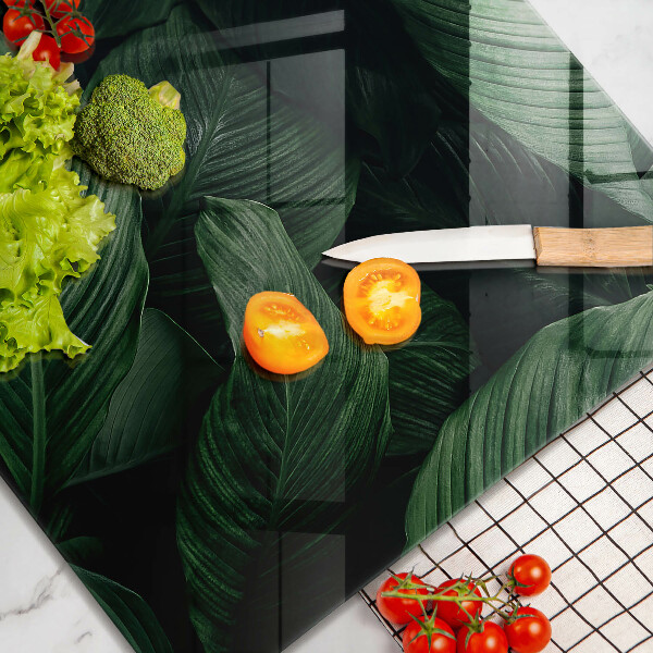 Sklo za varnou desku Tmavé listy