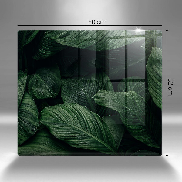 Sklo za varnou desku Tmavé listy