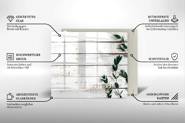 Sklo za varnou desku Staré desky a listy