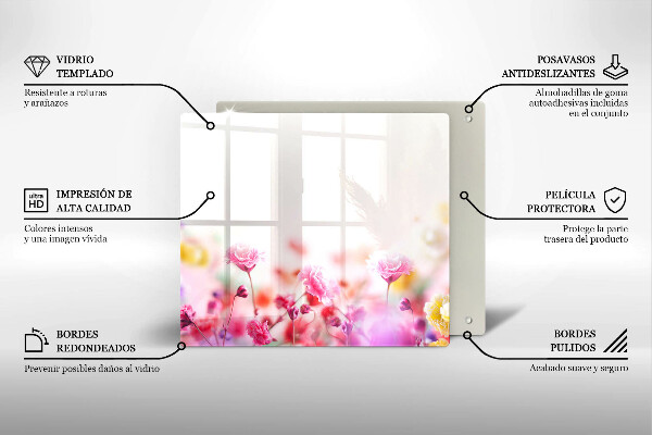 Sklo za varnou desku Květinová louka