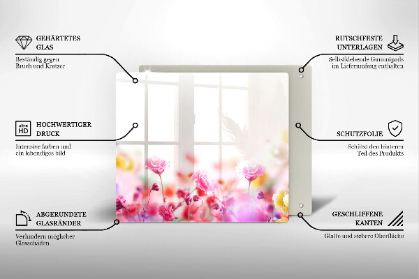 Sklo za varnou desku Květinová louka