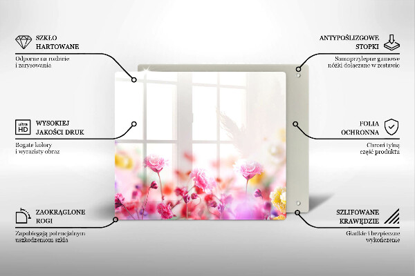 Sklo za varnou desku Květinová louka