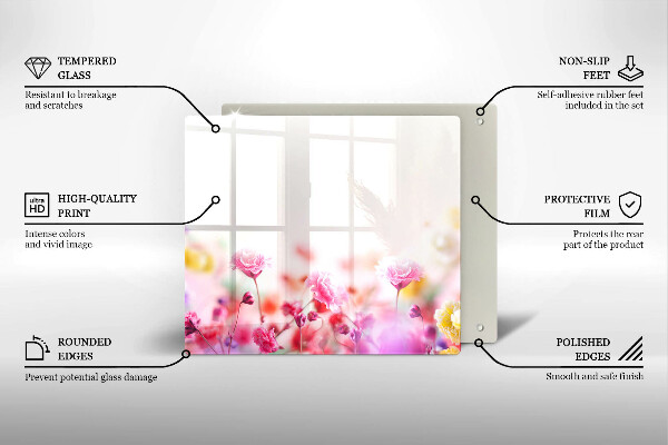 Sklo za varnou desku Květinová louka