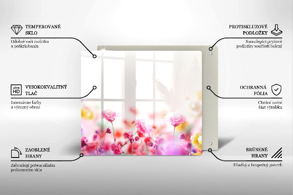 Sklo za varnou desku Květinová louka