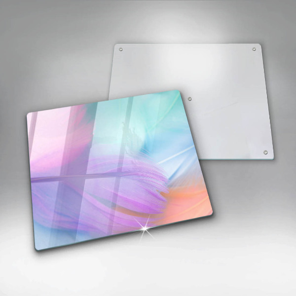 Sklo za varnou desku Pastelové peří