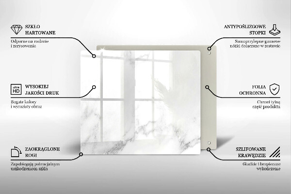 Sklo za varnou desku Moderní mramor