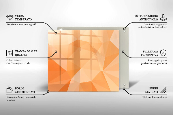 Sklo za varnou desku Geometrické pozadí