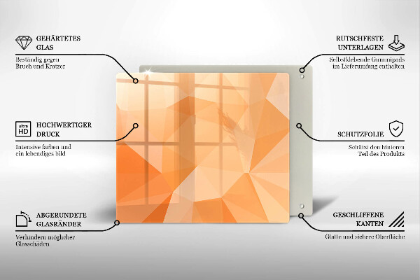 Sklo za varnou desku Geometrické pozadí