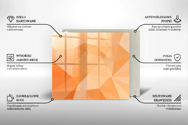 Sklo za varnou desku Geometrické pozadí