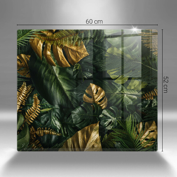 Sklo za varnou desku Listy zlaté monstery