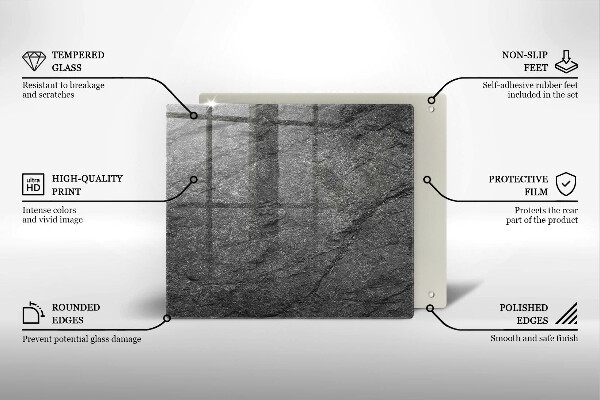 Sklo za varnou desku Textura kamene