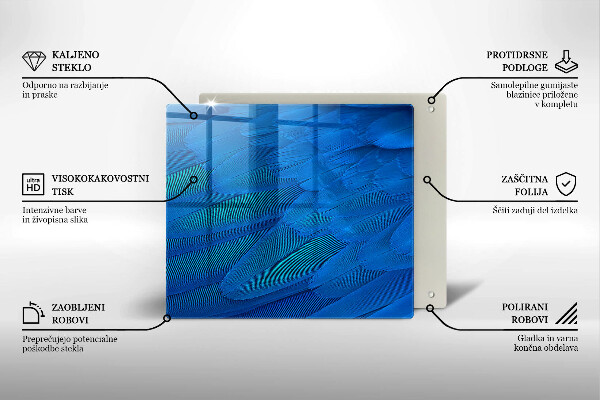 Sklo za varnou desku Ptačí peří