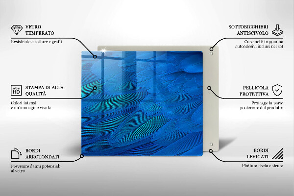 Sklo za varnou desku Ptačí peří