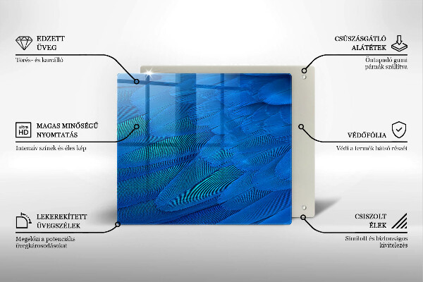 Sklo za varnou desku Ptačí peří