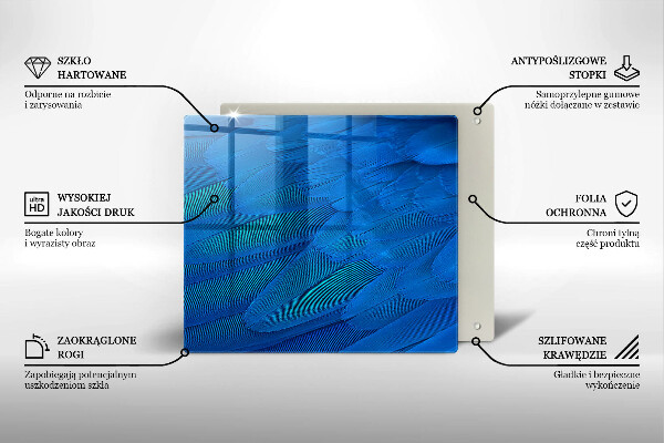 Sklo za varnou desku Ptačí peří