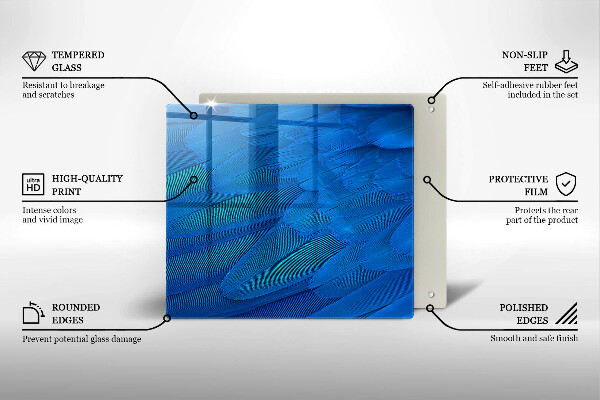 Sklo za varnou desku Ptačí peří