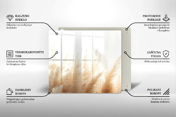 Sklo za varnou desku Pampová tráva