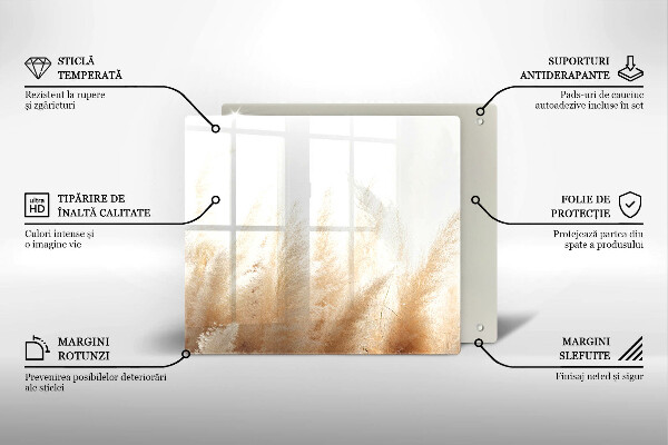 Sklo za varnou desku Pampová tráva