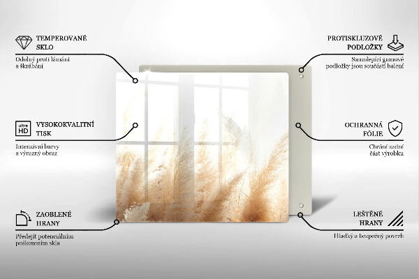 Sklo za varnou desku Pampová tráva