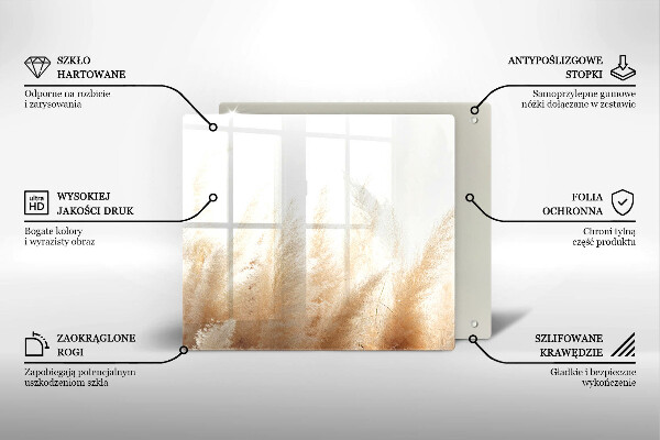 Sklo za varnou desku Pampová tráva