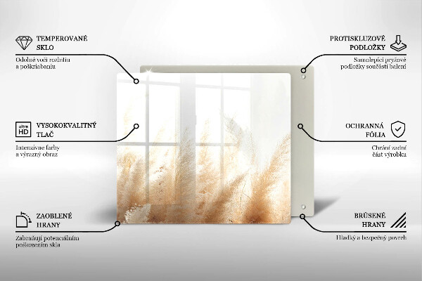 Sklo za varnou desku Pampová tráva