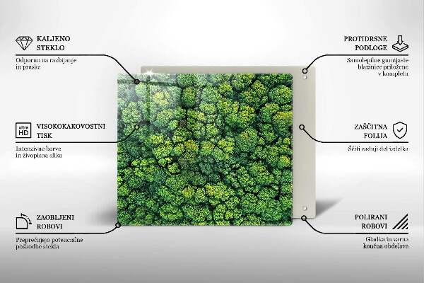 Sklo za varnou desku Přírodní mechová rostlina