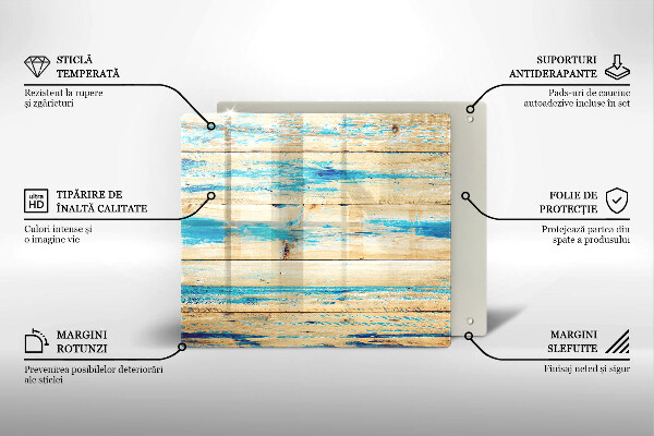 Sklo za varnou desku Retro dřevěné desky