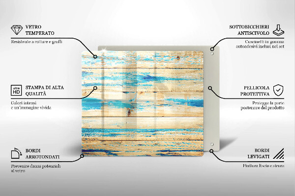 Sklo za varnou desku Retro dřevěné desky