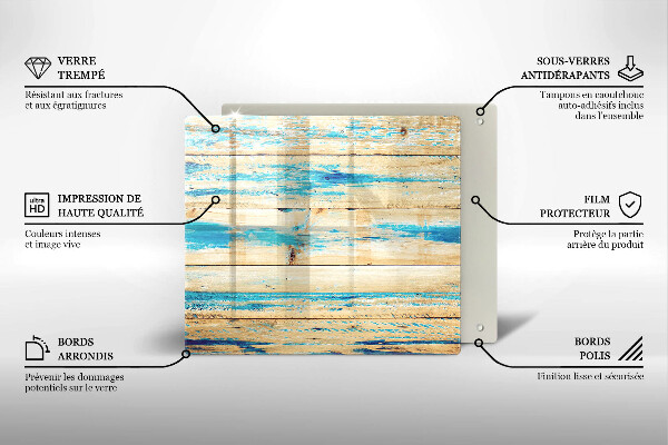 Sklo za varnou desku Retro dřevěné desky