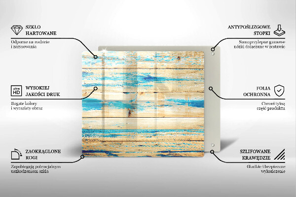 Sklo za varnou desku Retro dřevěné desky