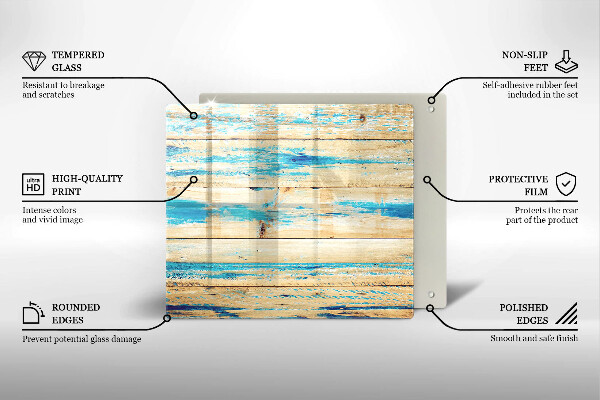 Sklo za varnou desku Retro dřevěné desky