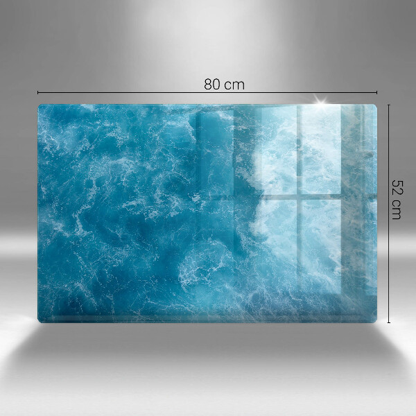 Skleněná deska za sporák Modrá voda