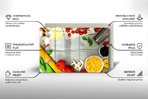 Skleněná deska za sporák Kuchyňské jídlo