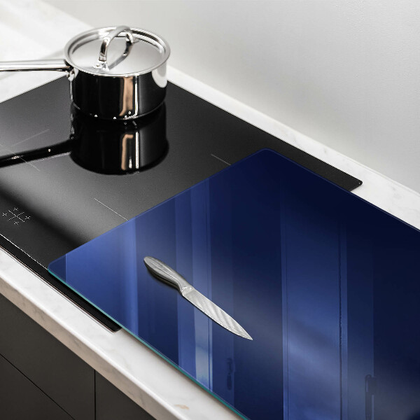 Skleněná deska za sporák Modrá barva