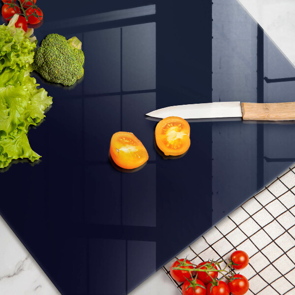 Skleněná deska za sporák námořnická modrá